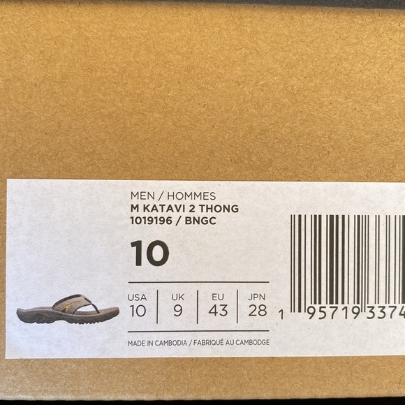 New in the box Teva Katavi 2 Thong Sandals - Brown sizes various main image 5